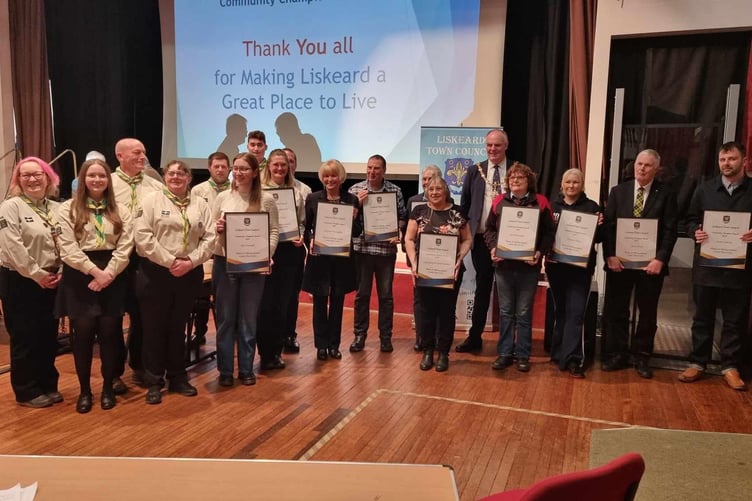 All those who were awarded a community champion certificate