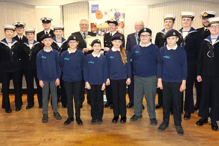 The sea cadets were awarded during the event