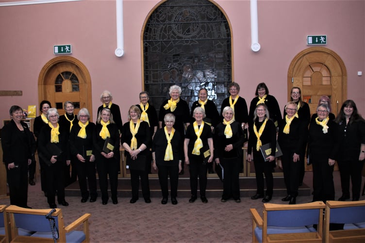 Fundraising concerts with visiting choirs in 2023 included Penzance Orpheus Ladies Choir