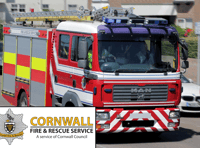 A38 in Cornwall currently blocked following car fire near Doublebois
