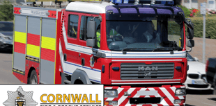 A38 in Cornwall currently blocked following car fire near Doublebois