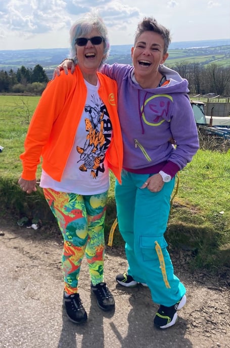 ZUMBA teachers Gwennie (left) and Liz want the world to know how fabulous Zumba can make you feel