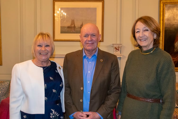 Sheryll Murray, Lord Booth and Elizabeth Fortescue at Boconnoc
