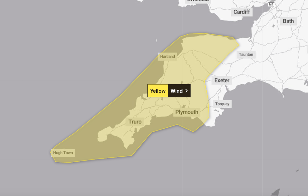 South West set for strong winds amid weather warning | cornish-times.co.uk