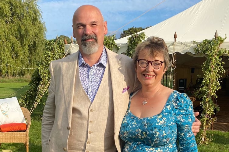 Steve pictured with his wife Avril Moncrieff