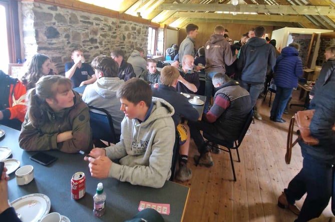 Young Farmers enjoying a cream tea and a cuppa