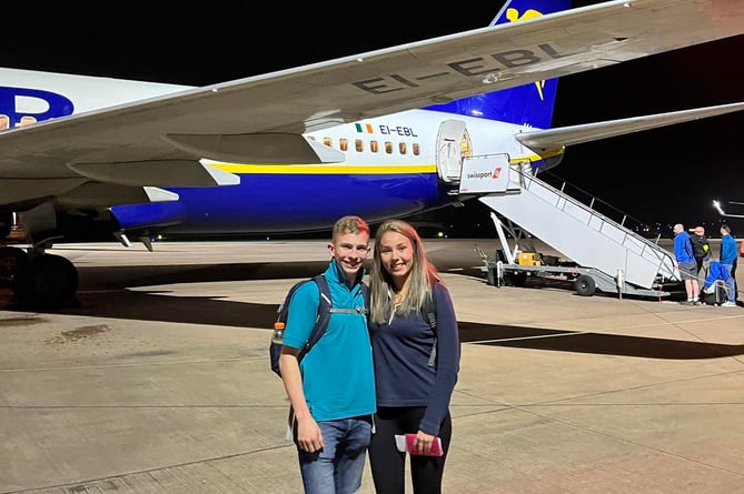 Louise and Will jetting off from Bristol