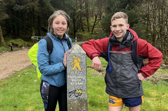 Louise and Will at the half way mark in Ireland 