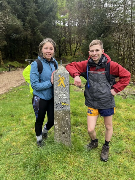 Louise and Will at the half way mark in Ireland 