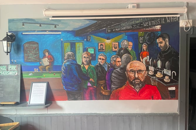 The 'We'll miss it when its gone' painting can be seen in the Halfway House