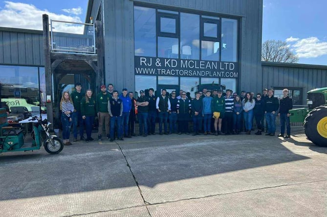 Callington Young Farmers joined Landrake Young Farmers with a visit to RJ & KD Mclean Ltd in Shaftesbury