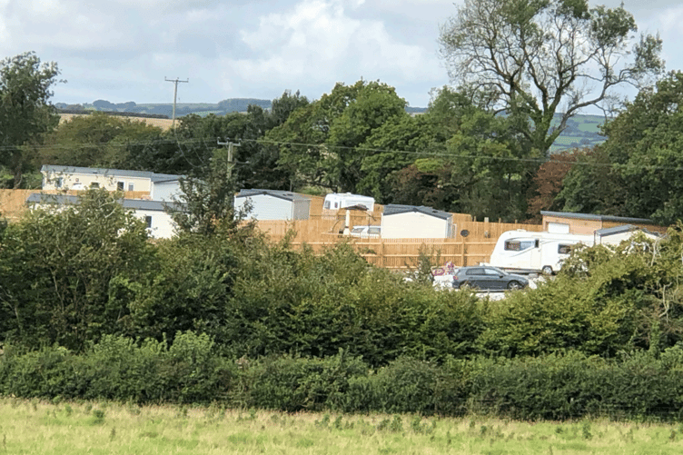 The view towards the camp at East Taphouse (Sheila Wills/Cornwall Council)
