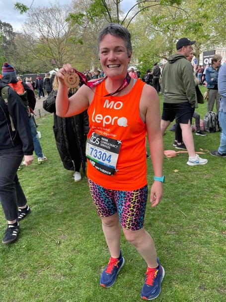 Morwenna completed the marathon with a time of 5:46:53