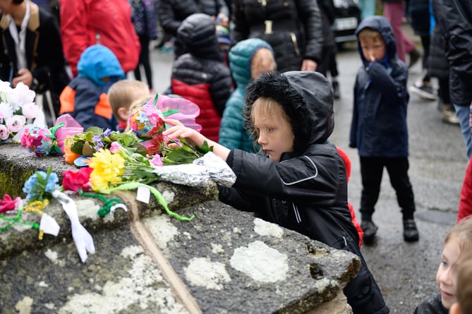 As part of the proceedings, posies will be laid at the monument by children from St Cleer Primary School