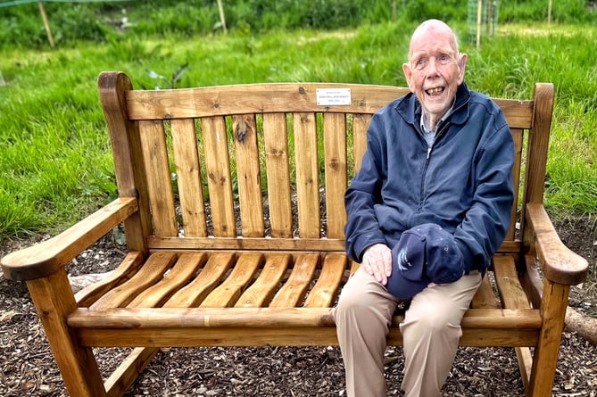 ONE of the oldest attendees was John Hall, who donated the bench and walked from his house nearby