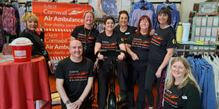 Team cycle length of the UK on exercise bikes for charity 