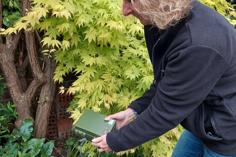 Lindsay Mahon deploys bat detector