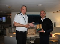 Harbour master celebrates visit of new cruise ship
