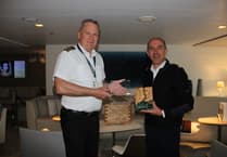 Fowey harbour master celebrates visit of new cruise ship