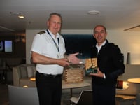 Harbour master celebrates visit of new cruise ship