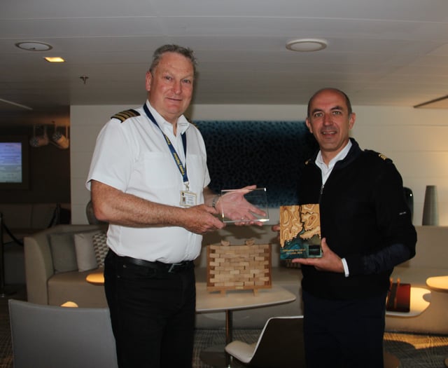 Harbour master celebrates visit of new cruise ship
