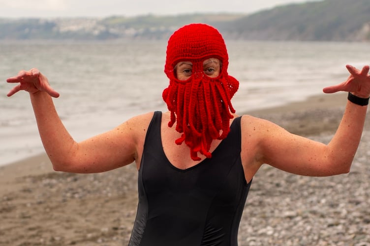 The tentacle mask was very popular within the group (Picture: Ruby Davidson)