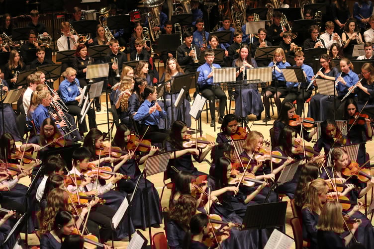 Massed Performance by Hampshire County Youth Ensembles. Courtesy of Hampshire Music Service