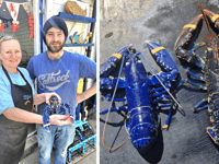 Rare blue lobster caught by local fisherman 