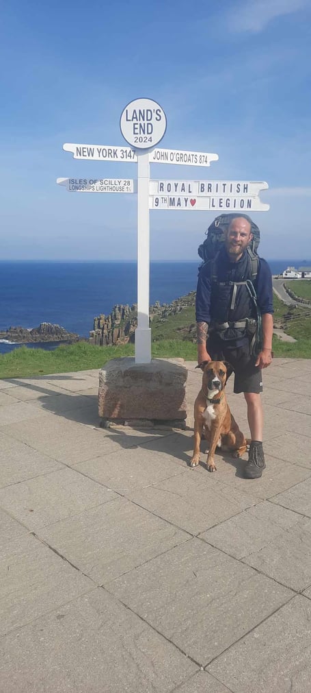 Ben Johnson and Milo at Land's End