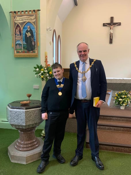 Mayor of Liskeard Cllr Simon Cassidy with his consort Daniel