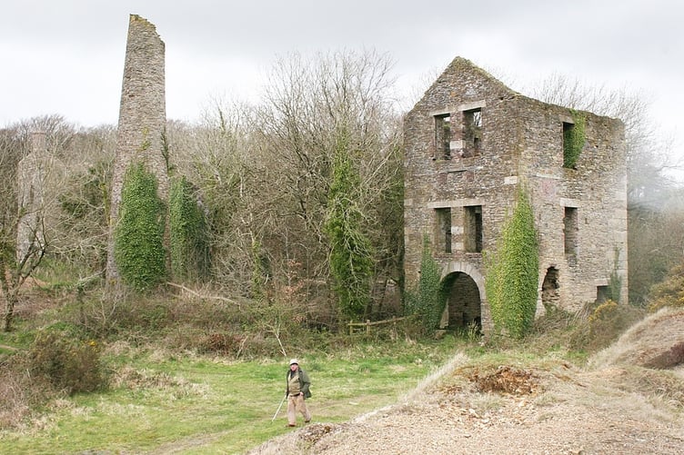 The historic Holmbush mine. Early studies to explore the newly granted Tamar Valley License area is being carried out by Cornwall Resources Ltd – and any potential new mine would not use historic mining shafts or infrastructure. (Picture: Kevin Walsh CC BY 2.0)