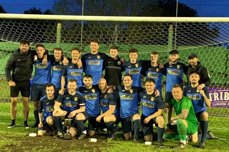 St Dominick's players and staff were all smiles after a superb performance at Blaise Park.
