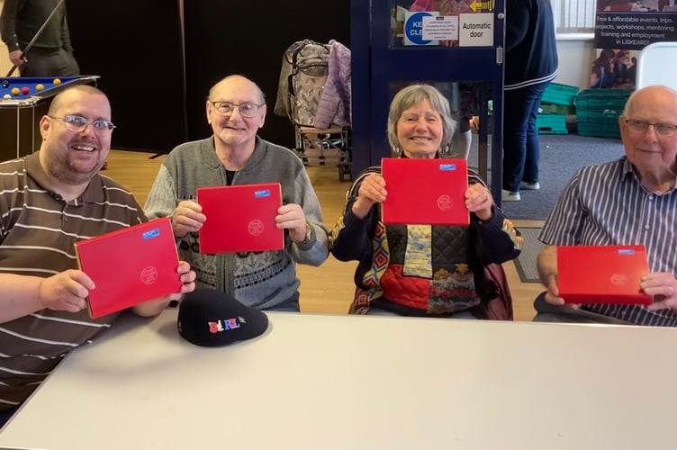Letterbox Hamper Company goodies presented at Age UK Cornwall's Step into Wellness group in Liskeard
