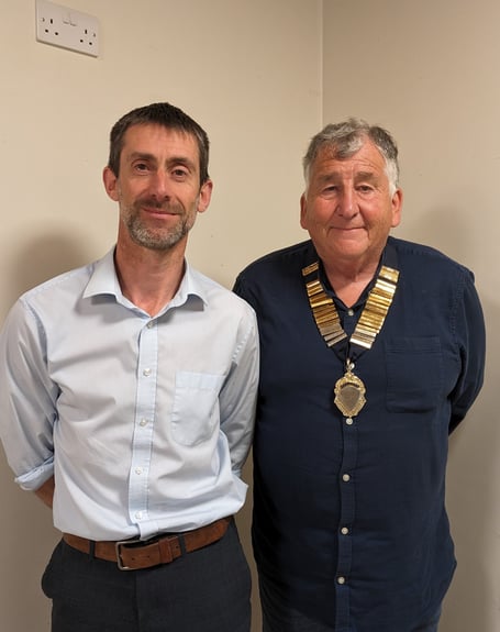 Calstock Parish Council's new chairman Cllr Jim Wakem and vice chairman Cllr Mark Warwick