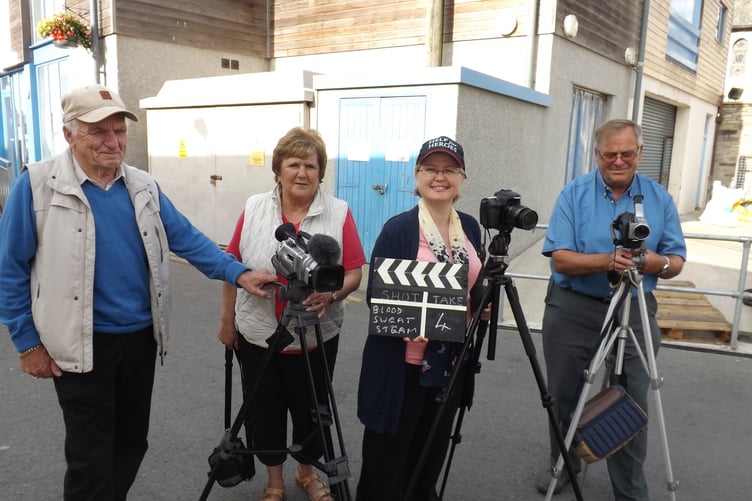 Saltash Video Club members Alan Barrett (chairman) Sheila Barrett (treasurer) Anne-Marie Turner and Gerald Dinnis (press officer)