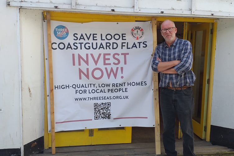 Three Seas manager Simon Ryan in Looe on the final day of the Community Shares appeal