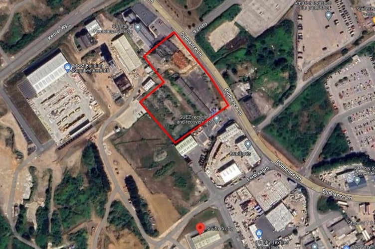 Where the new mining buildings at South Crofty could be built 