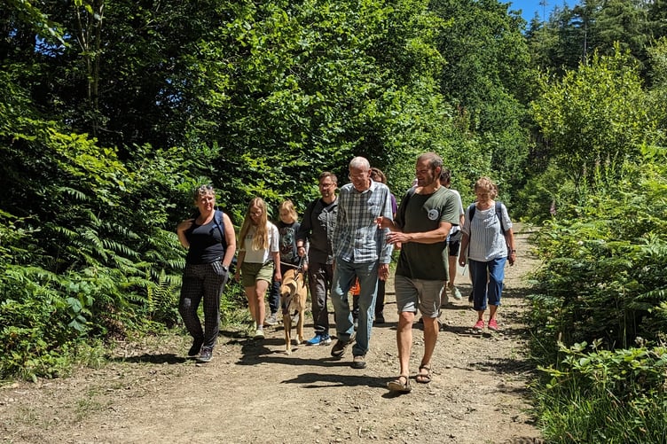 A guided walk during last year’s open day at High Wood in Liskeard
