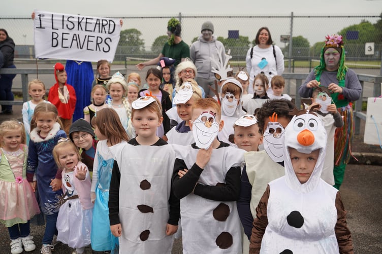 1st Liskeard Beavers joined the parade last year with a 'Frozen' theme