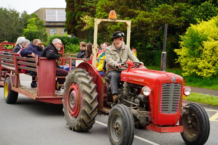 Members of the public took advantage of the tractor rides on offer