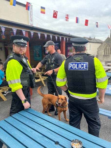 PD Skye with officers engaging with the public in one of the venues