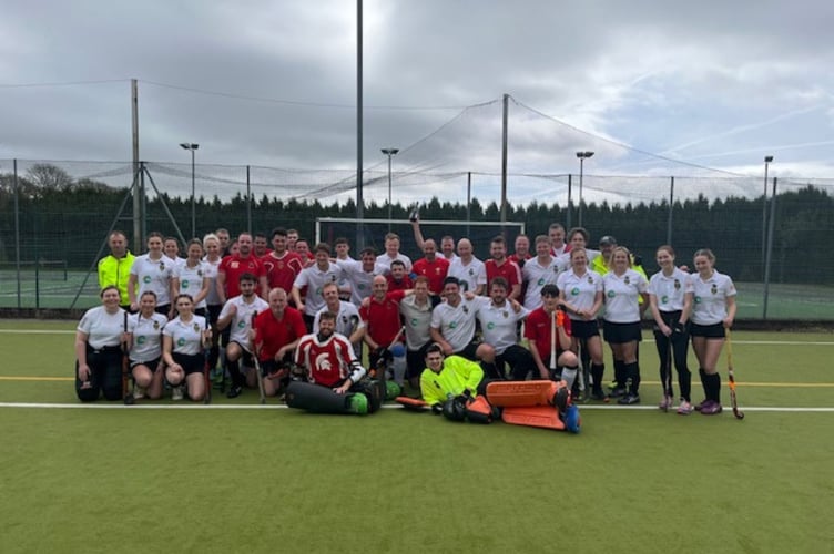 Bude Hockey Club celebrate their double promotion back in April.