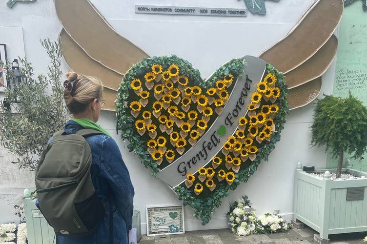 Paying Cornwall's respects at Grenfell Memorial Wall - Cornwall Hugs