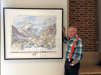 Artist's paintings in exhibition remembering heroic mountaineer
