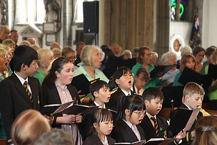 Singers from Plymouth Philharmonic Choir and the Fletewood School Choir. (Picture: Howard Perks)