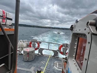 Lifeboat pagers go off as crew member is getting married at church
