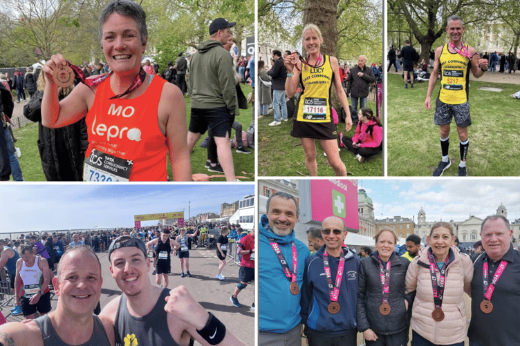 London Marathon 2024 Cornwall Collage