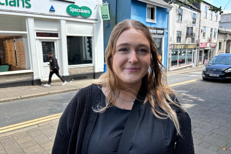 Hollie Beere, 21, who works in Bodmin