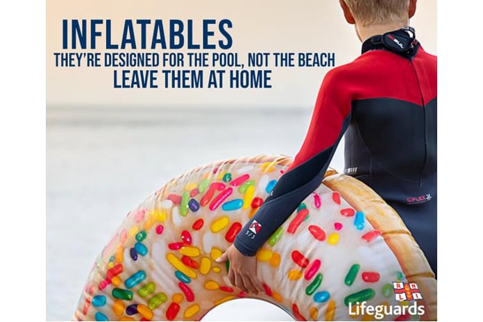 The RNLI has warned of the risks of using inflatables at the beach. Picture: RNLI