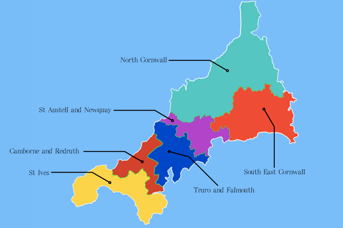Cornwall Map Rcht Join us as we cover the election results as they happen for Cornwall ...